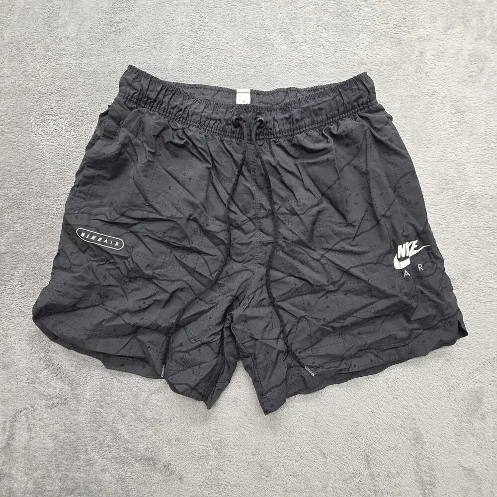 Nike Air Graphic Logo Woven Shorts Mens Medium Gray